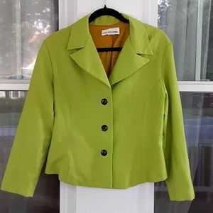 VINTAGE  David Benjamin Neon Green Blazer